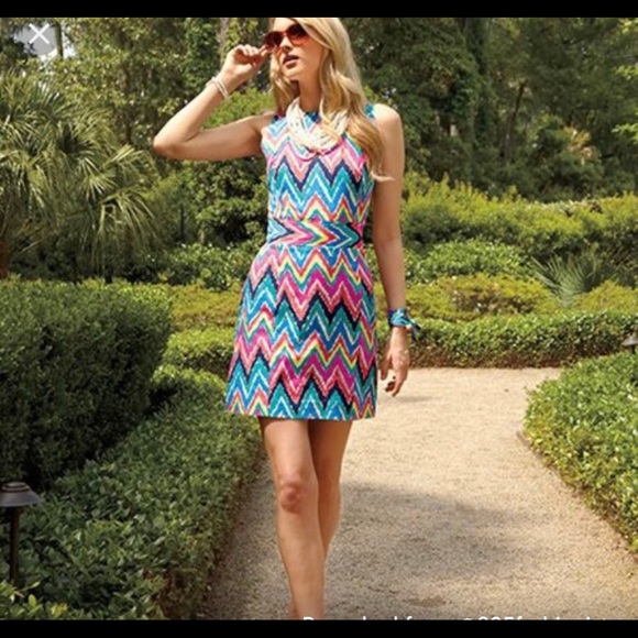 Lilly Pulitzer Kirkland Dress, Neon, Size 10 - Picture 3 of 7